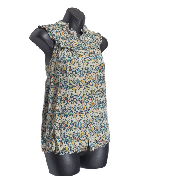 Marc Jacobs 100% Silk Floral Sleeveless Blouse - Picture 3 of 4